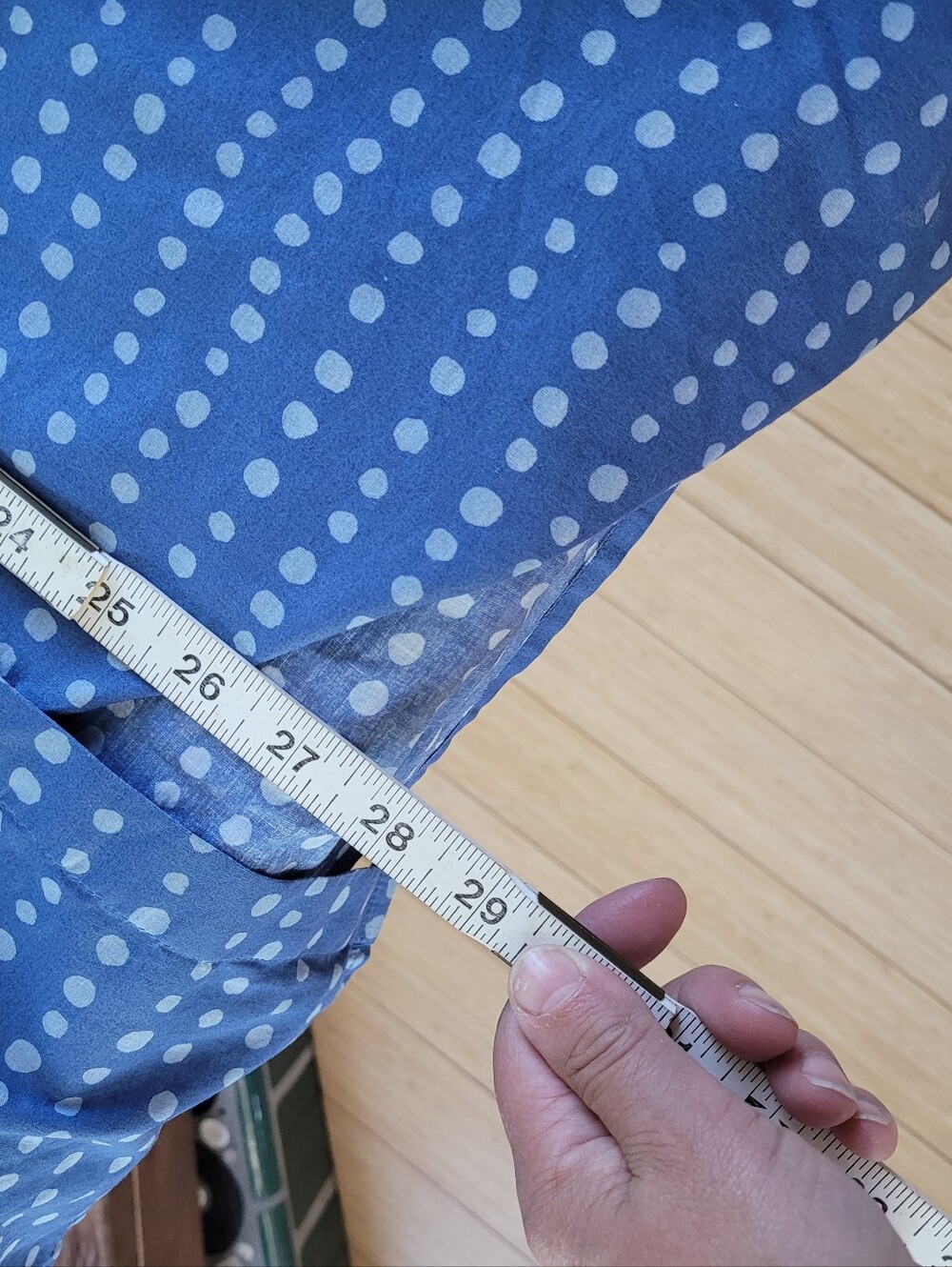 Gudrun Sjoden XL Blue Polka Dot Women's Shirt - Casual Button-Front Tunic - Picture 5 of 5
